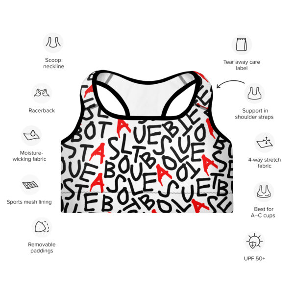 Absolute graffiti Padded Sports Bra