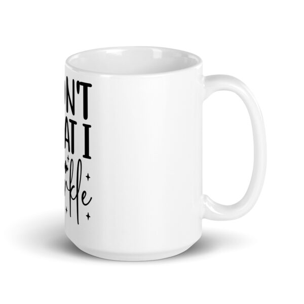 I don't sweat i sparkle White glossy mug