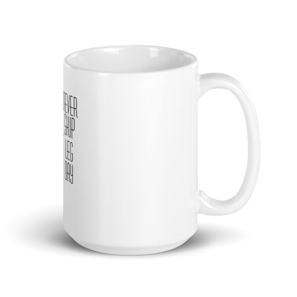 Never skip Leg day White glossy mug